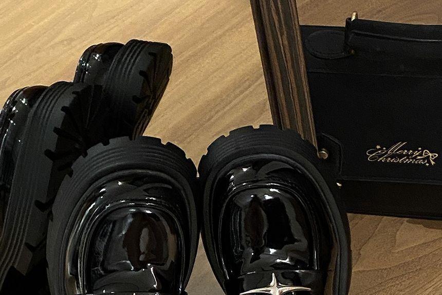 Star Accent Platform Loafers Product Image