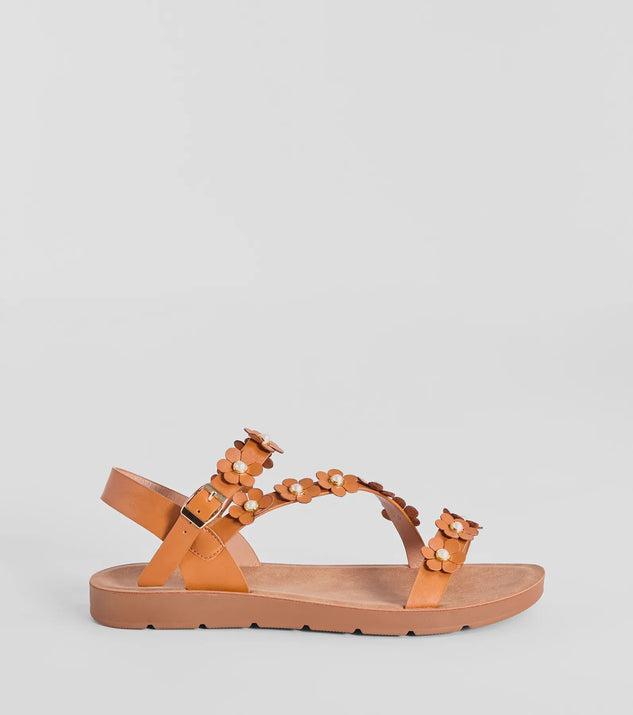 Floral Cutie Strappy Faux Leather Sandals Product Image