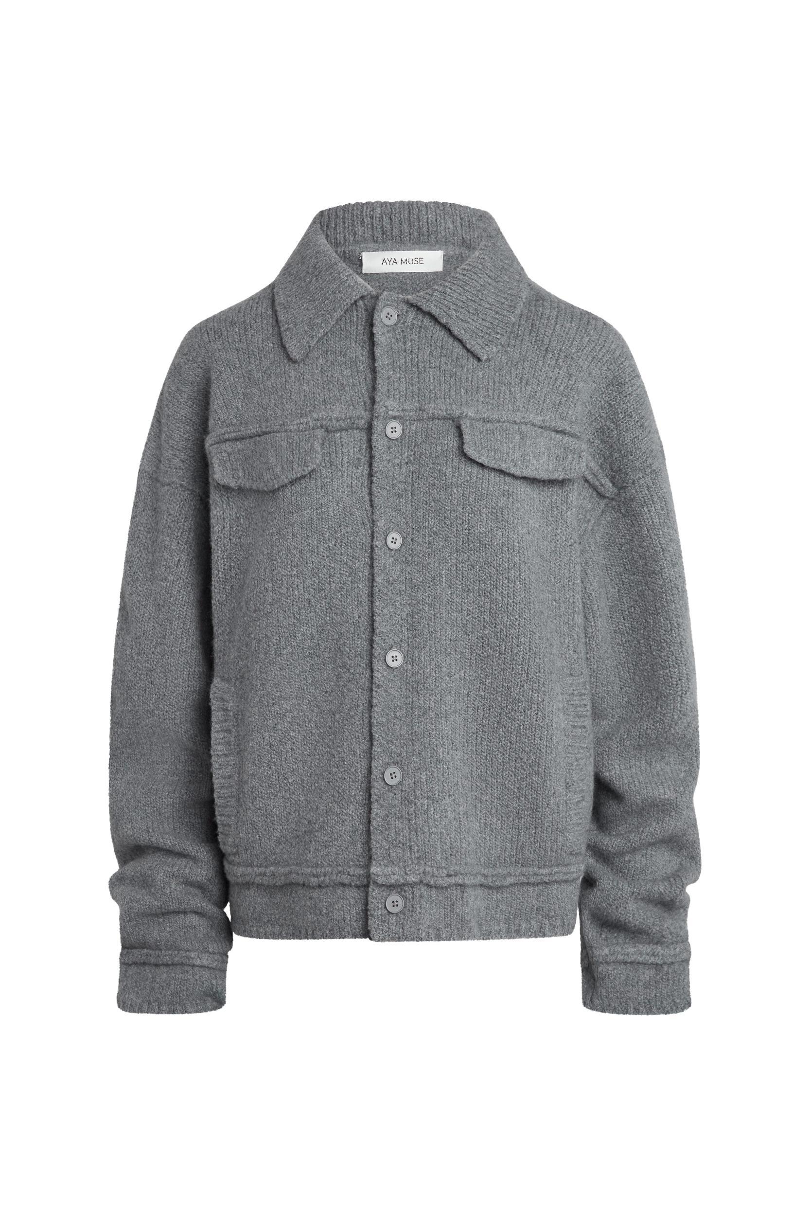 Button Up Knit Jacket Product Image