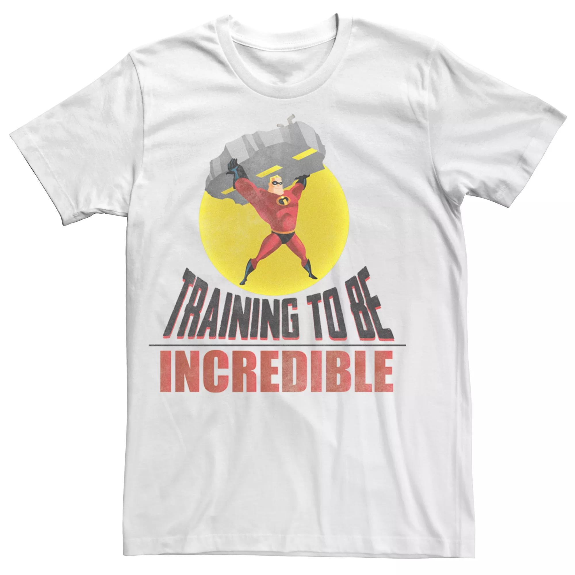 Disney / Pixar's The Incredibles Men's Training To Be Incredible Tee, Size: XL, White Product Image