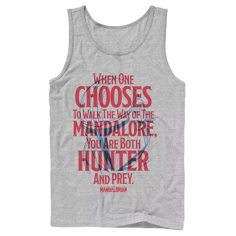 Men's Star Wars The Mandalorian You Are Both Hunter And Prey Tank Top,  Product Image