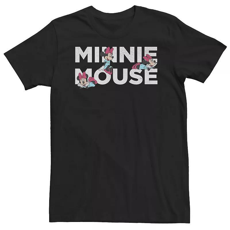 Big & Tall Disney Mickey And Friends Minnie Mouse Text Portraits Tee, Mens Product Image