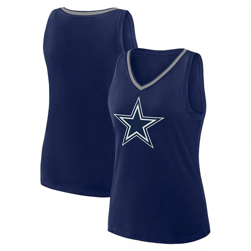 Women's Royal Buffalo Bills Plus Size Stellar Win V-Neck Tank Top, Size: 3XL, Blue Product Image