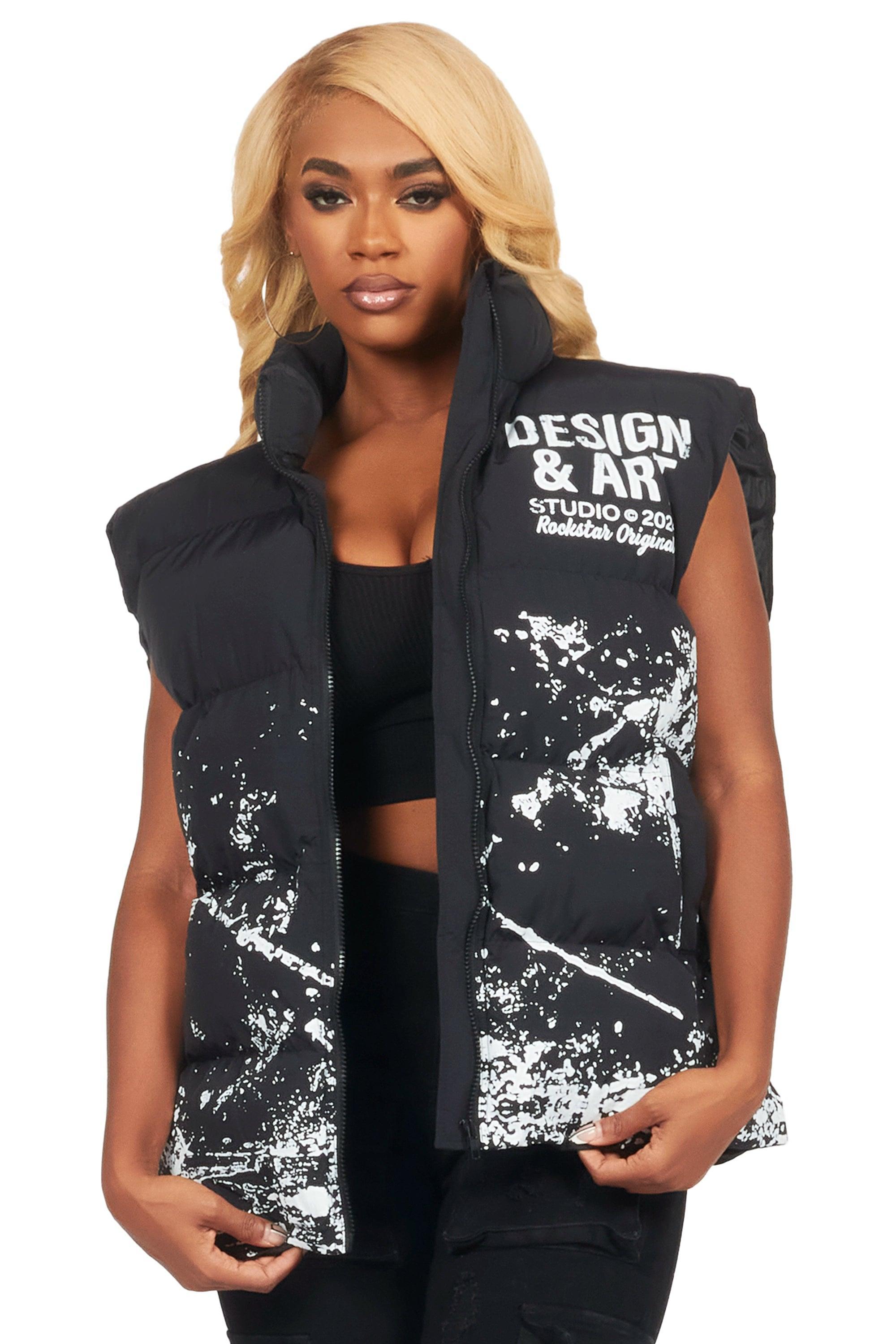 Lamanda Black Puffer Vest Female Product Image