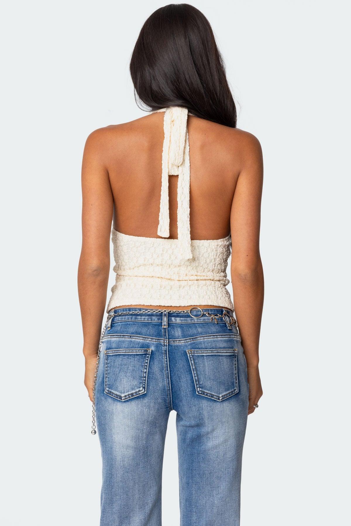Willow Textured Halter Top Product Image
