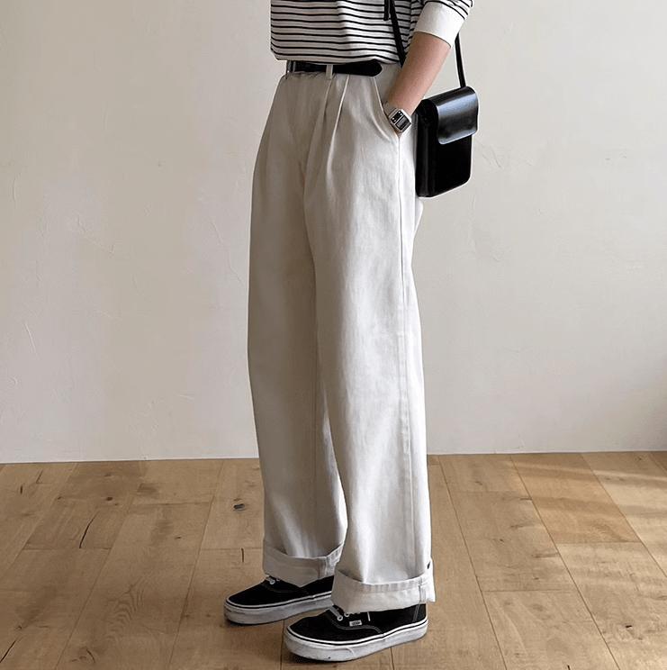 RT No. 9371 OFF WHITE STRAIGHT PANTS Product Image