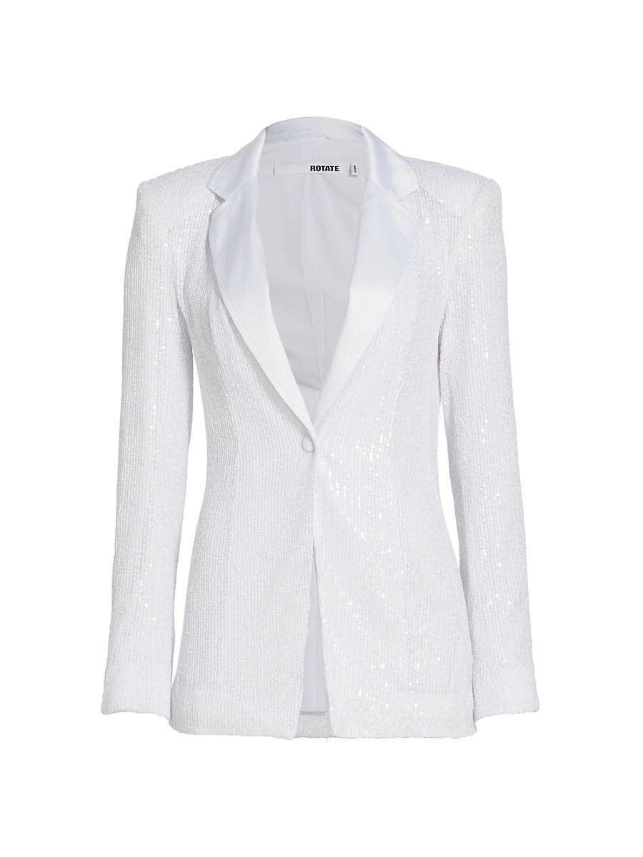 Womens Water Sequin Blazer Product Image