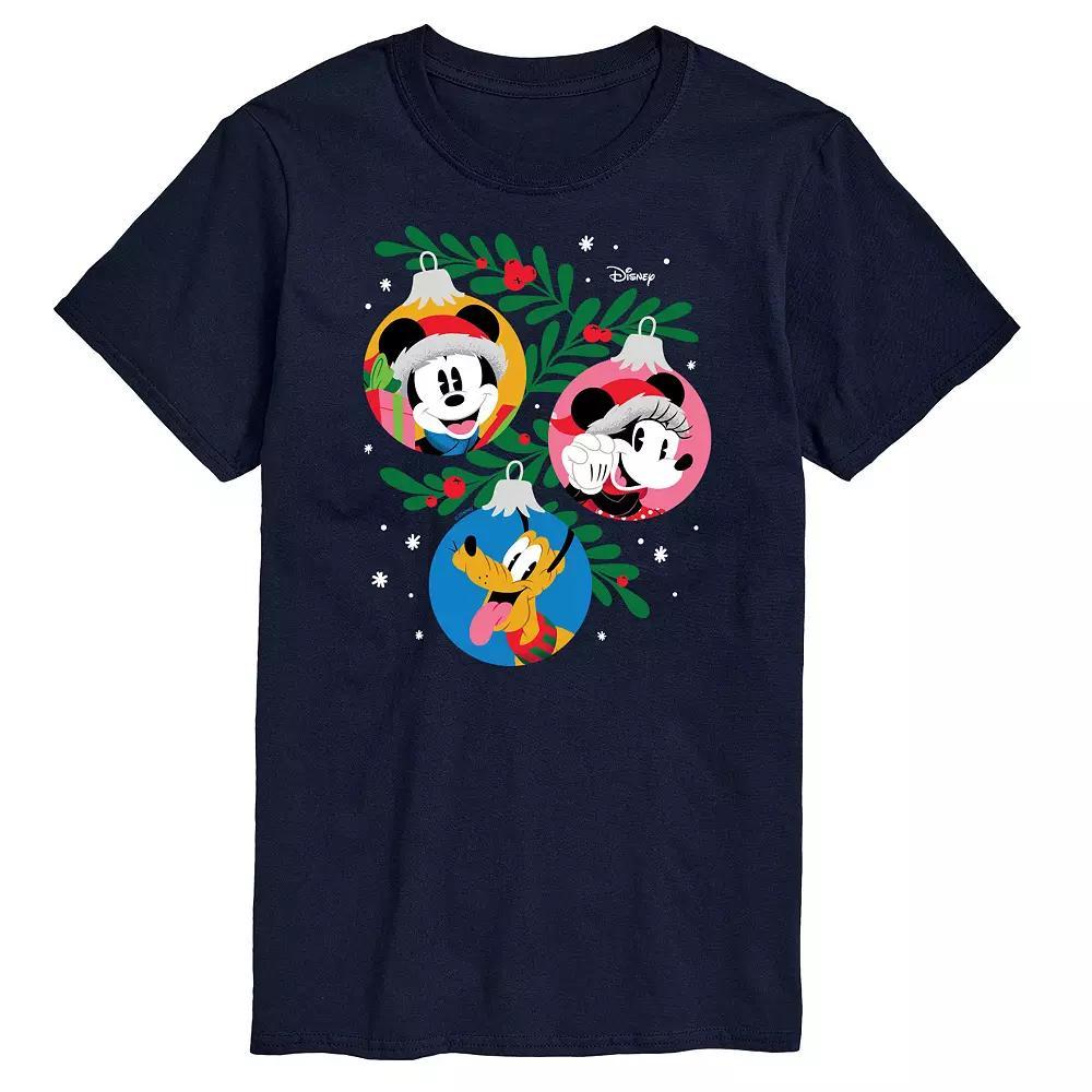 Disney's Big & Tall Mickey, Minnie & Pluto Ornaments Graphic Tee, Men's,  Product Image