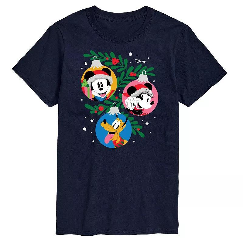 Disney's Big & Tall Mickey, Minnie & Pluto Ornaments Graphic Tee, Men's,  Product Image