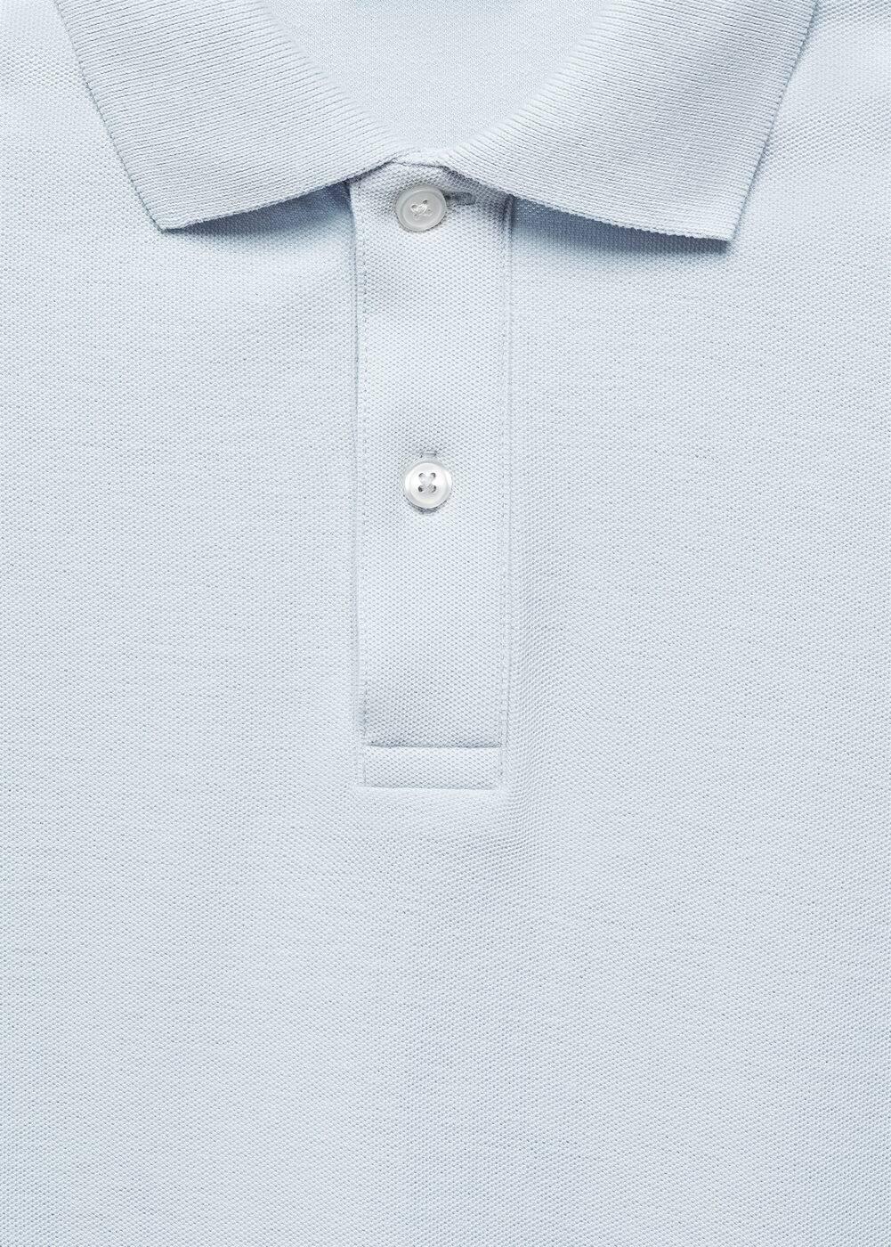 100% cotton pique polo shirt - Men | MANGO USA Product Image