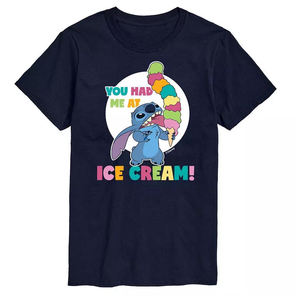Disney's Lilo and Stitch Big & Tall Had Me At Ice Cream Graphic Tee, Men's,  Product Image