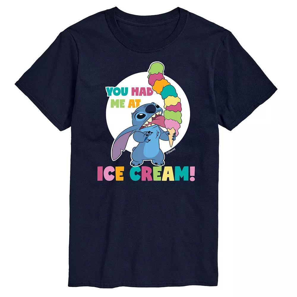 Disney's Lilo and Stitch Big & Tall Had Me At Ice Cream Graphic Tee, Men's,  Product Image