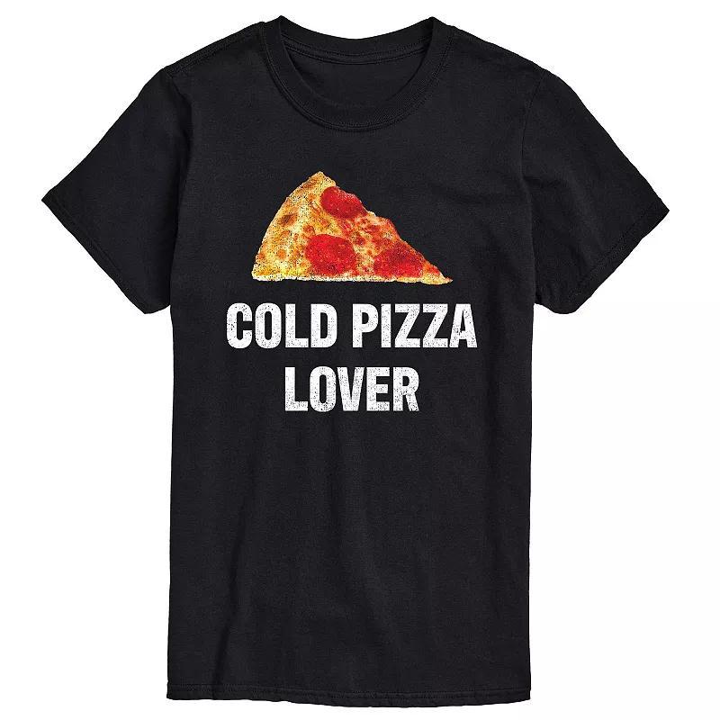 Big & Tall Cold Pizza Lover Graphic Tee, Men's, Size: 3XL Tall, Black Product Image