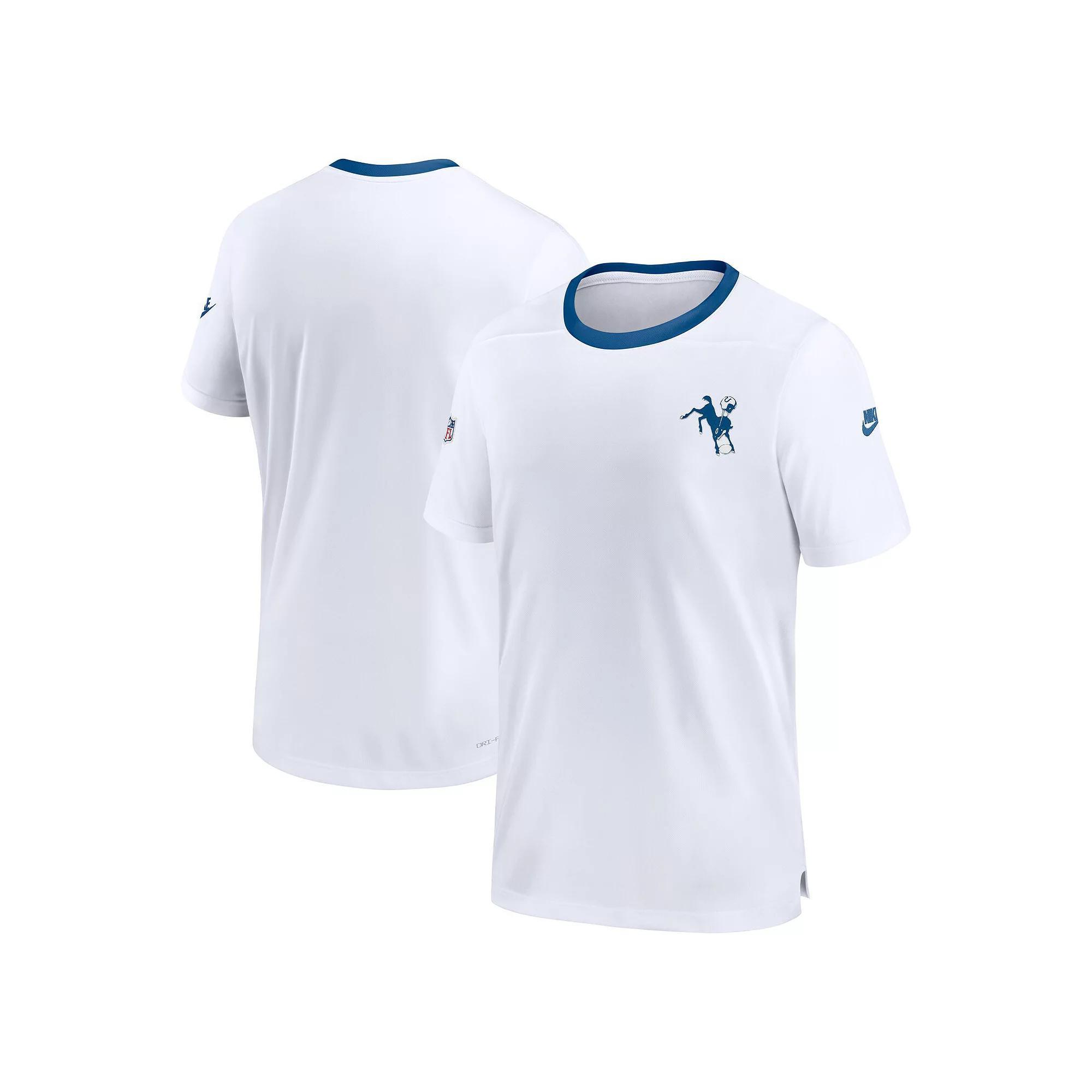 Men's Nike White Indianapolis Colts Indiana Nights Alternate Coach Performance T-Shirt,  Product Image