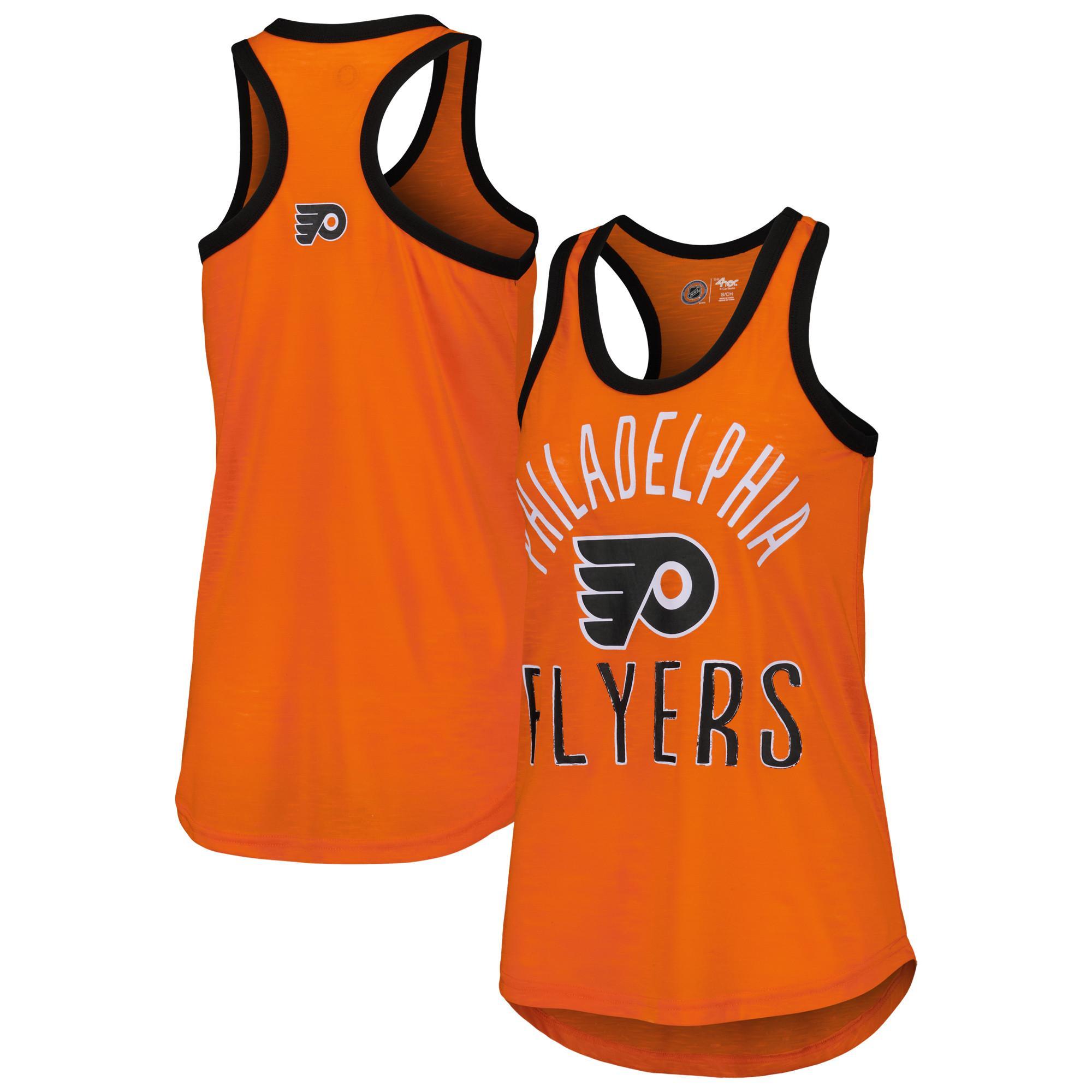 Womens G-III 4Her by Carl Banks Orange Philadelphia Flyers First Base Racerback Scoop Neck Tank Top Product Image