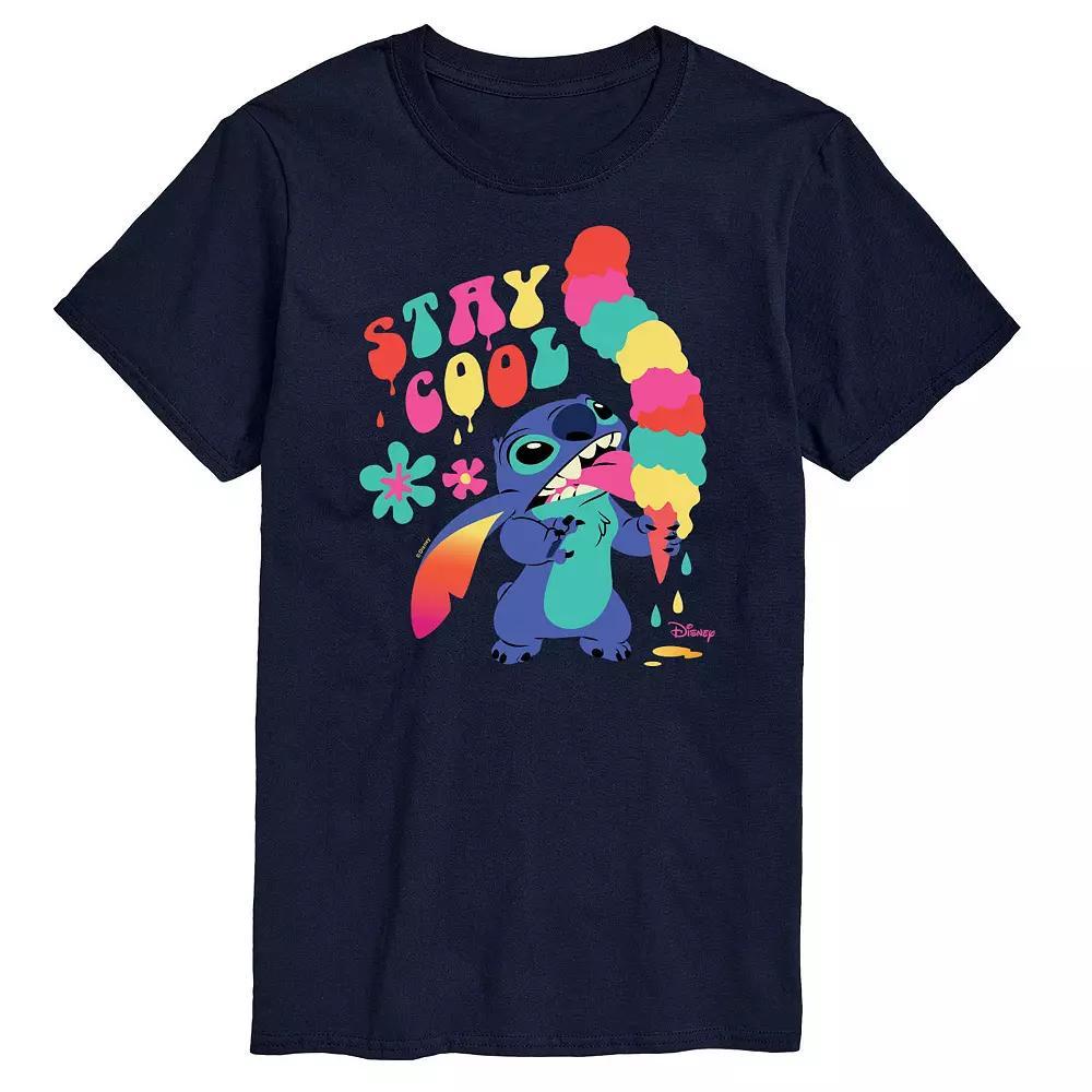 Disney's Lilo & Stitch Big & Tall Stay Cool Graphic Tee, Men's, Size: Large Tall, Blue Product Image