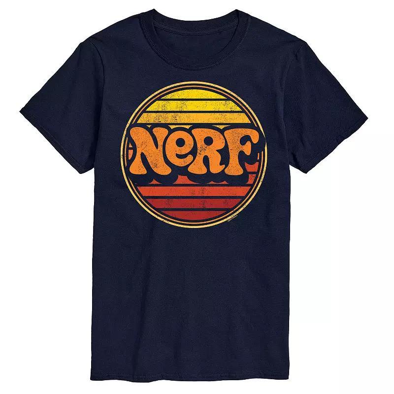 Big & Tall Nerf Retro Sunset Graphic Tee, Mens Blue Product Image