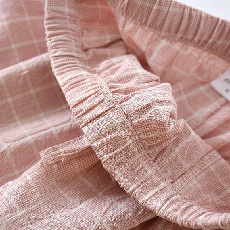 Couple Matching Drawstring Waist Plaid Lounge Shorts (Various Designs) Product Image