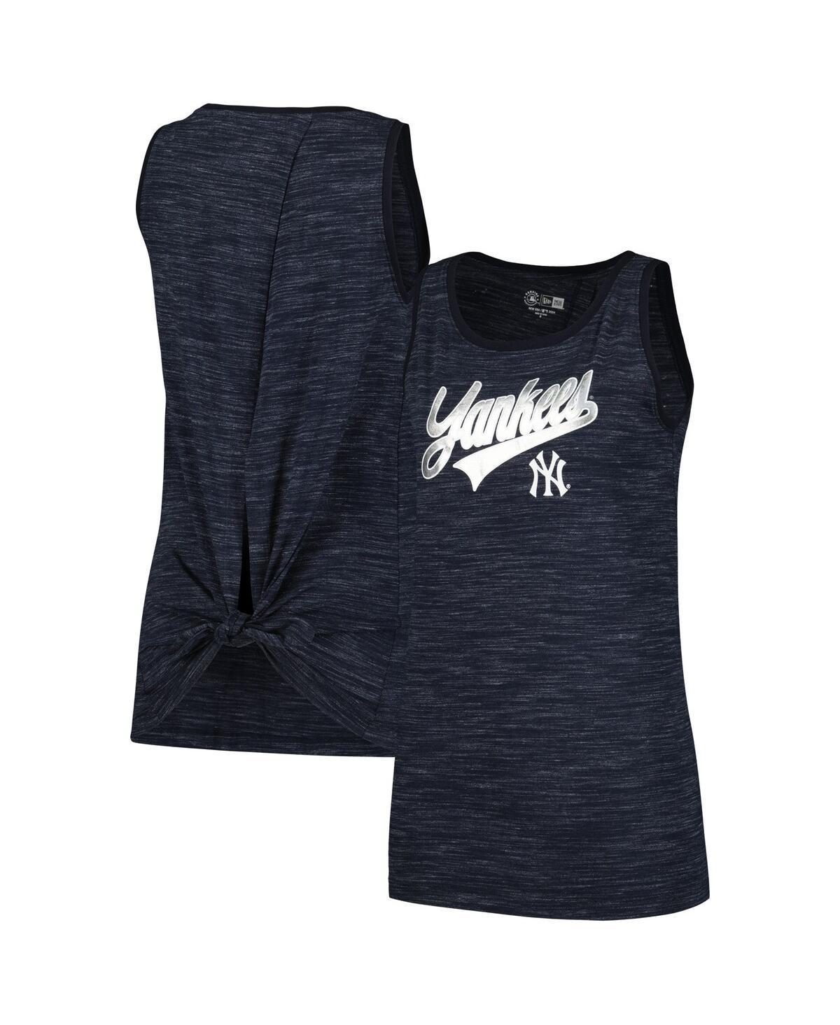 Womens New Era New York Yankees Space-Dye Active Tank Top Blue Product Image