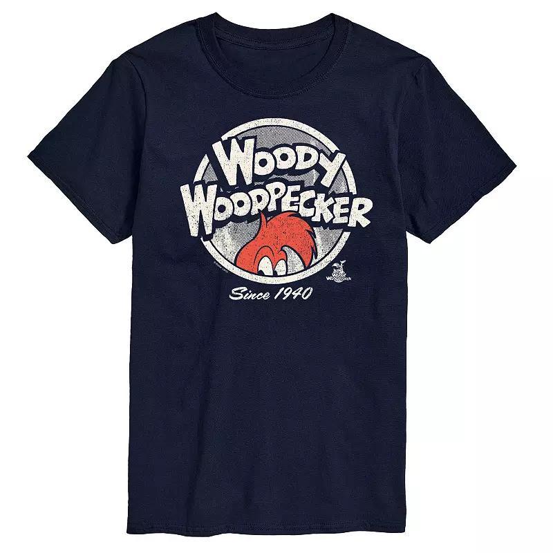 Men's Woody Woodpecker Vintage Logo Graphic Tee, Size: Medium, Blue Product Image