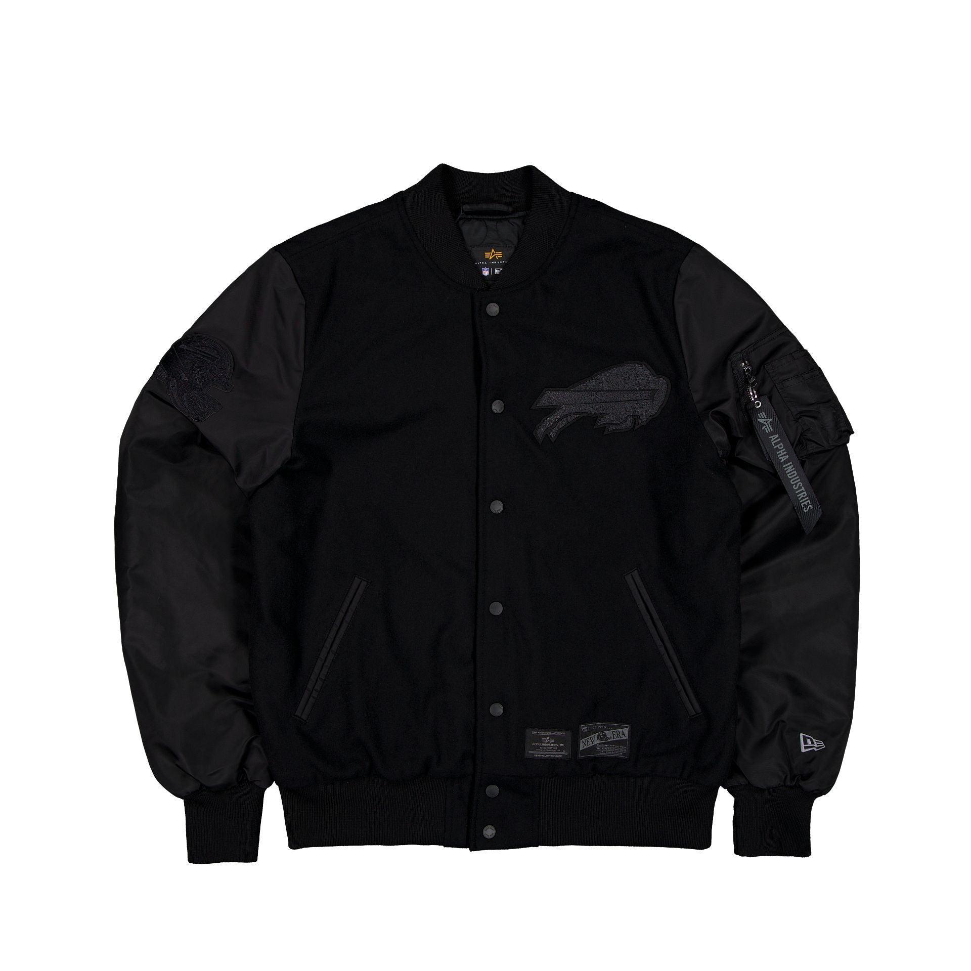 Alpha Industries x Buffalo Bills MA-1 Wool Varsity Jacket Black Male Product Image