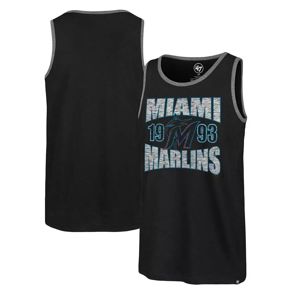 Men's '47 Black Miami Marlins Upload Franklin Tank Top, Size: XL Product Image