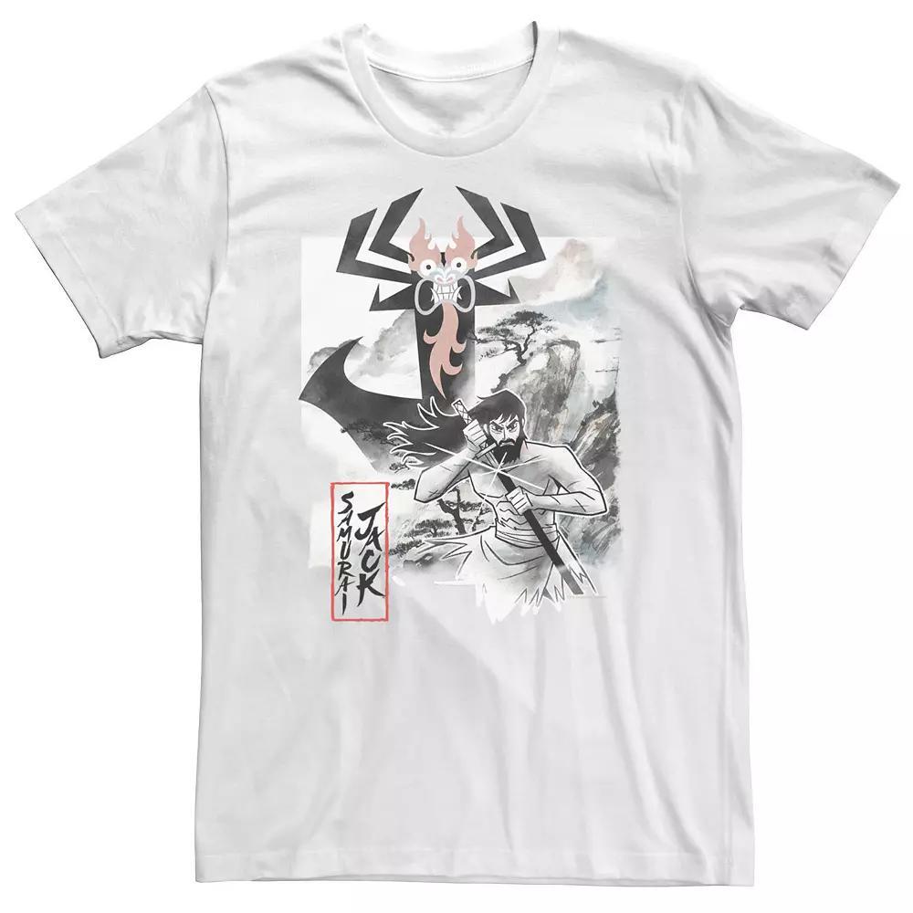 Big & Tall Cartoon Network Samurai Jack Aku Water Color Paint Sketch Tee, Men's,  Product Image