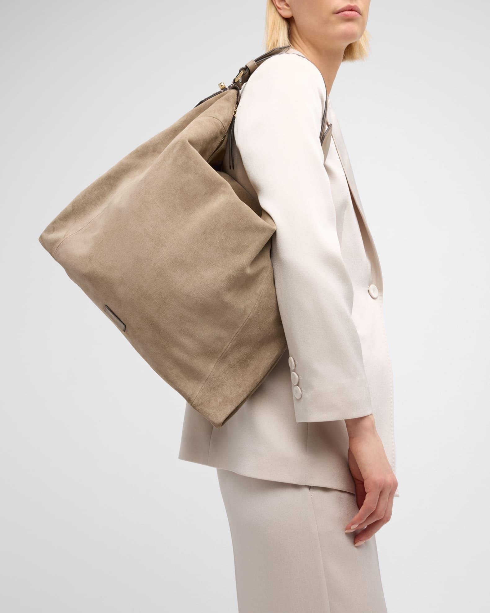 Ana Zip Leather Hobo Bag Product Image