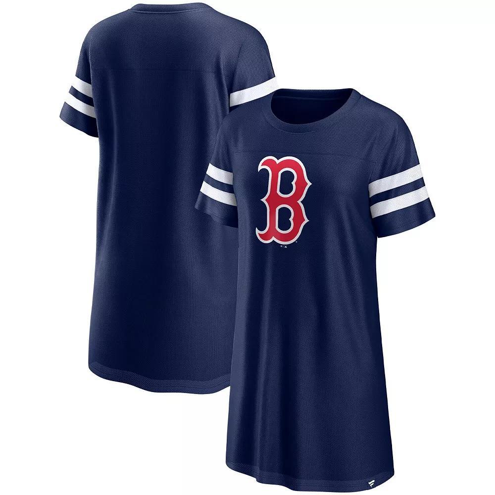 Women's Fanatics Branded Navy Boston Red Sox Iconic Mesh Dress,  Product Image