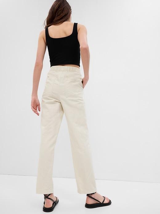 Linen-Cotton Pull-On Pants Product Image