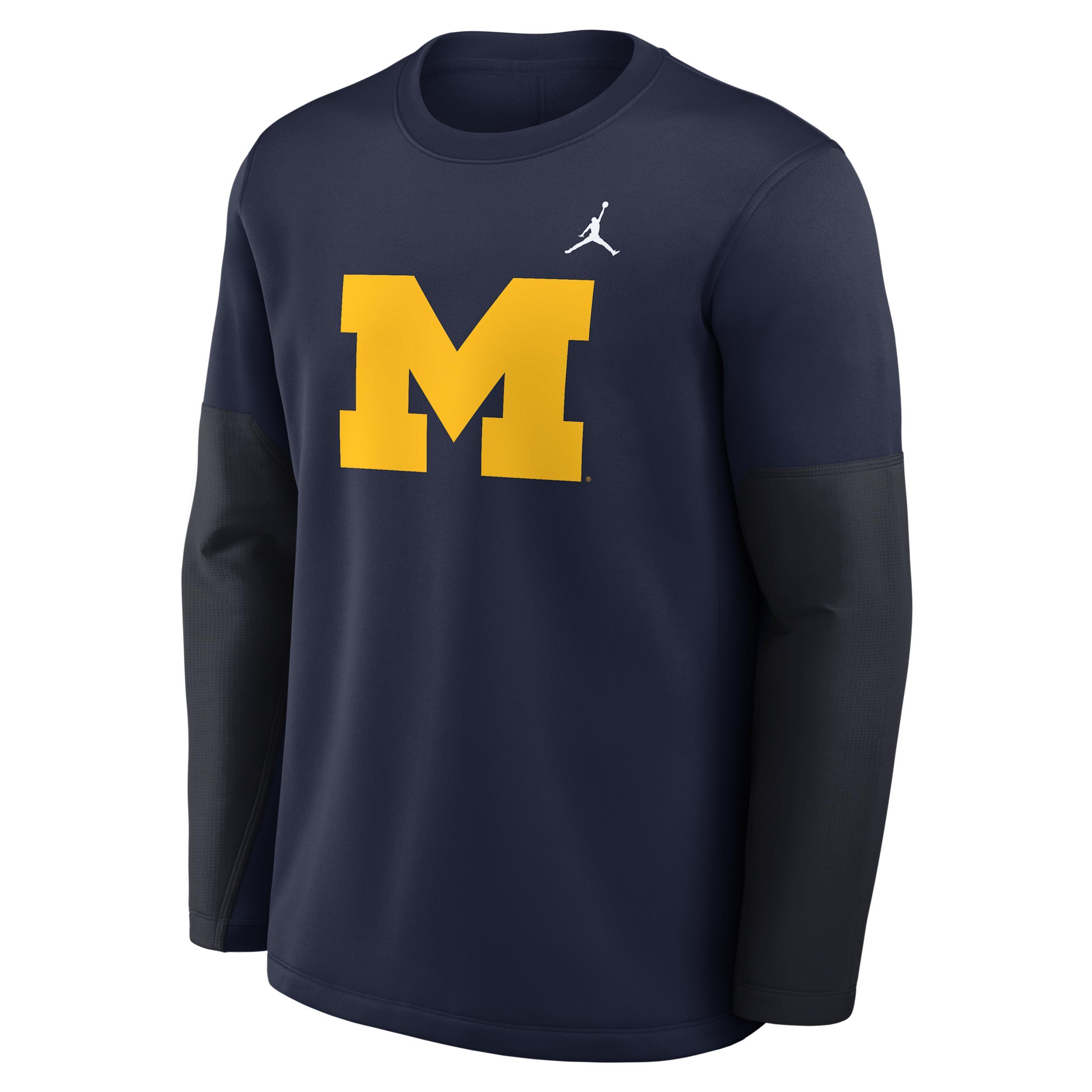 Mens Michigan Sideline Coach Jordan Brand Therma-FIT College Long-Sleeve T-Shirt | 0JBR0CZDMWN-6P4 Product Image