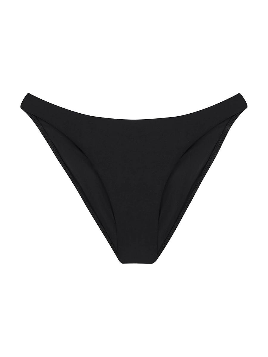 Womens Solid Low-Rise Bikini Bottom Product Image