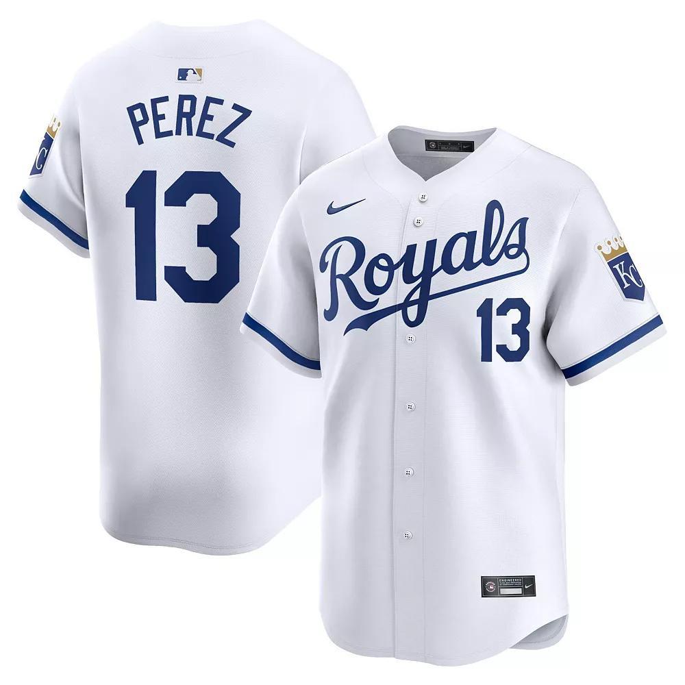 Men's Nike Salvador Perez White Kansas City Royals Home Limited Player Jersey,  Product Image