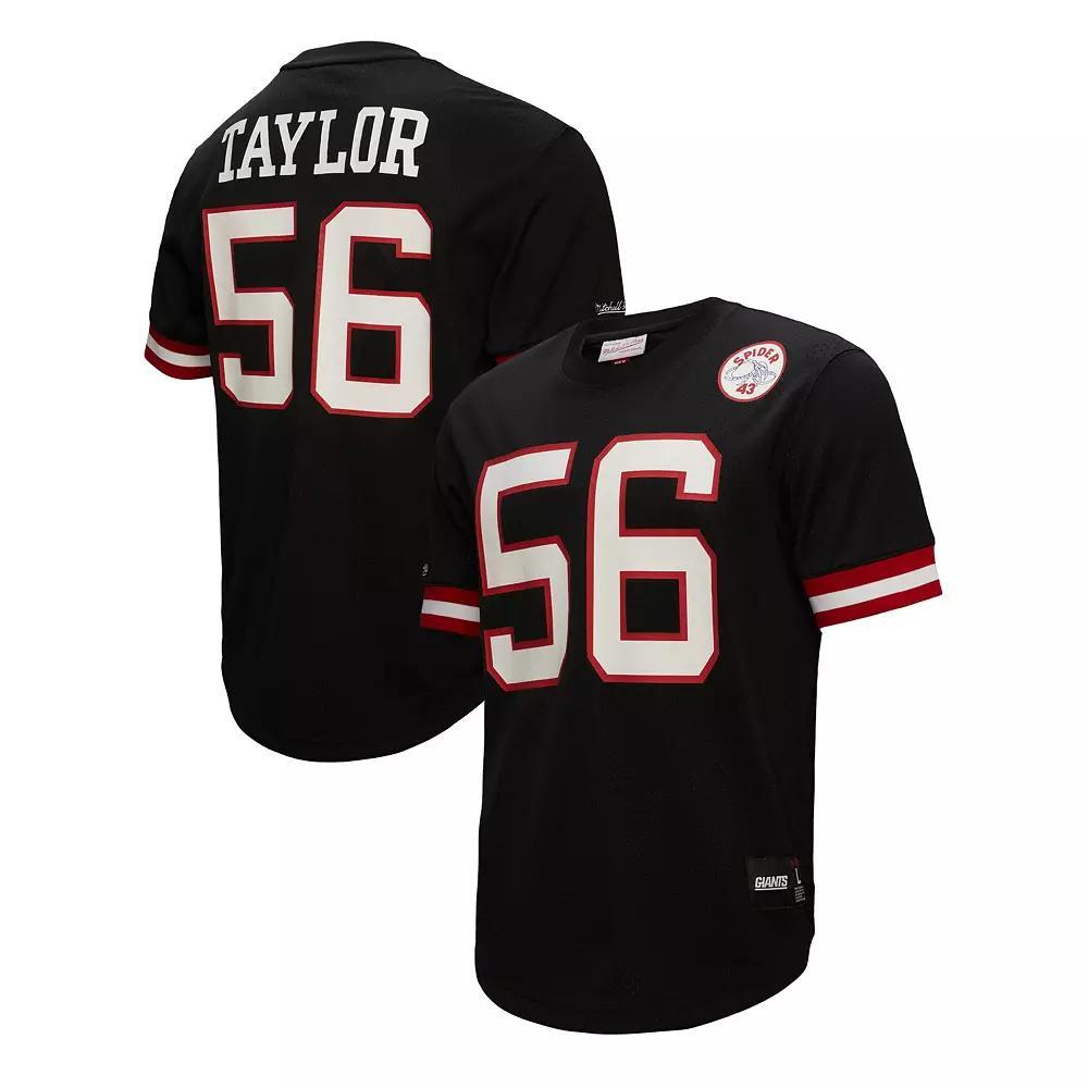 Men's Mitchell & Ness Lawrence Taylor Black New York Giants Retired Player Name & Number Mesh Top,  Product Image