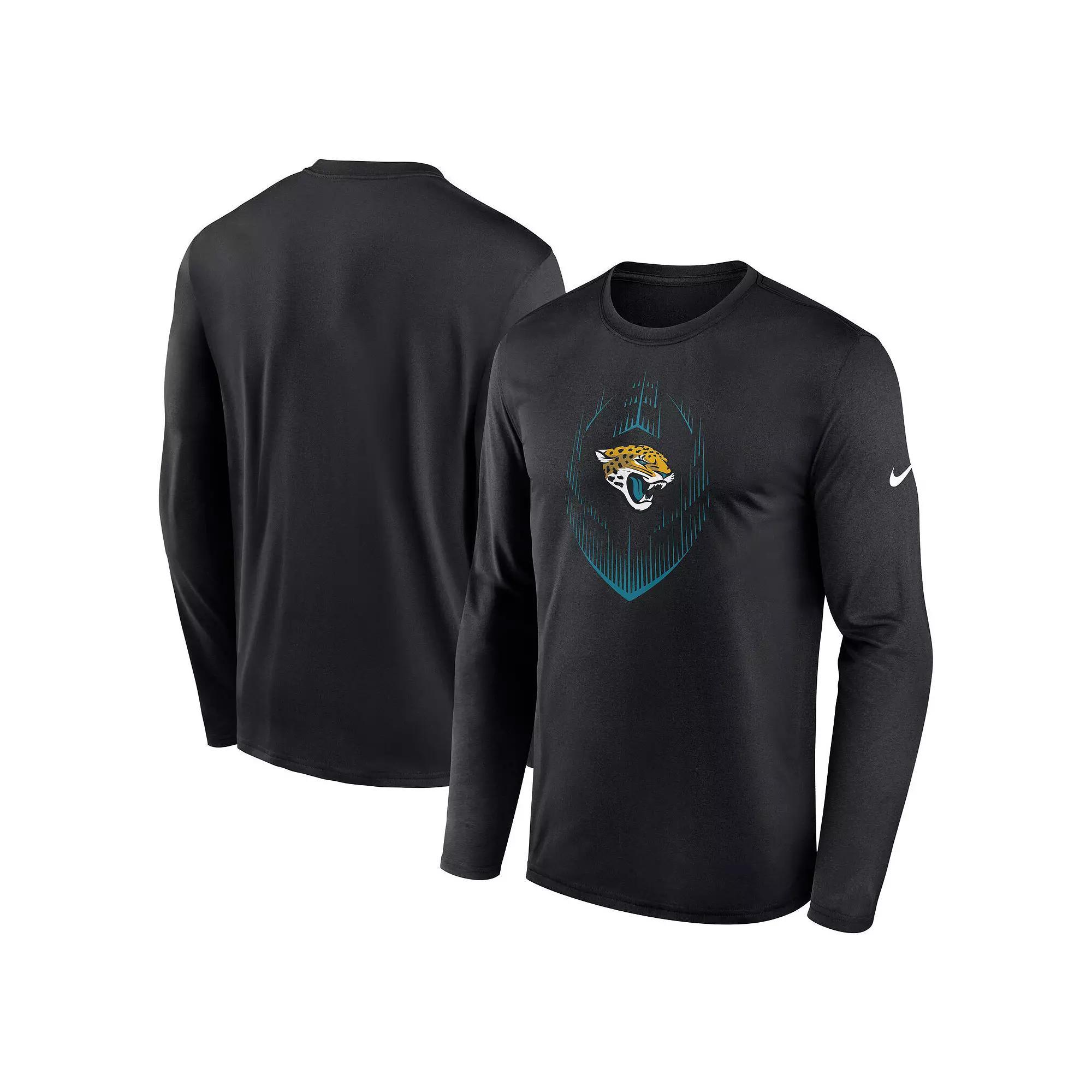 Men's Nike Black Stanford Cardinal Primary Stack Legend Long Sleeve T-Shirt,  Product Image