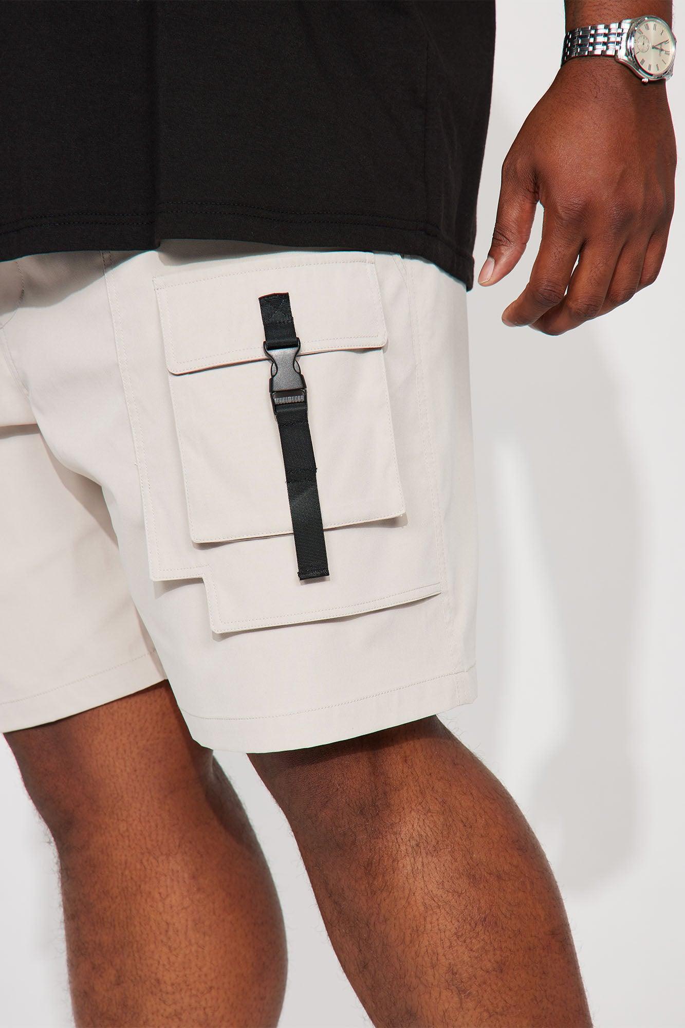 All Cap Utility Nylon Cargo Shorts - Grey Product Image