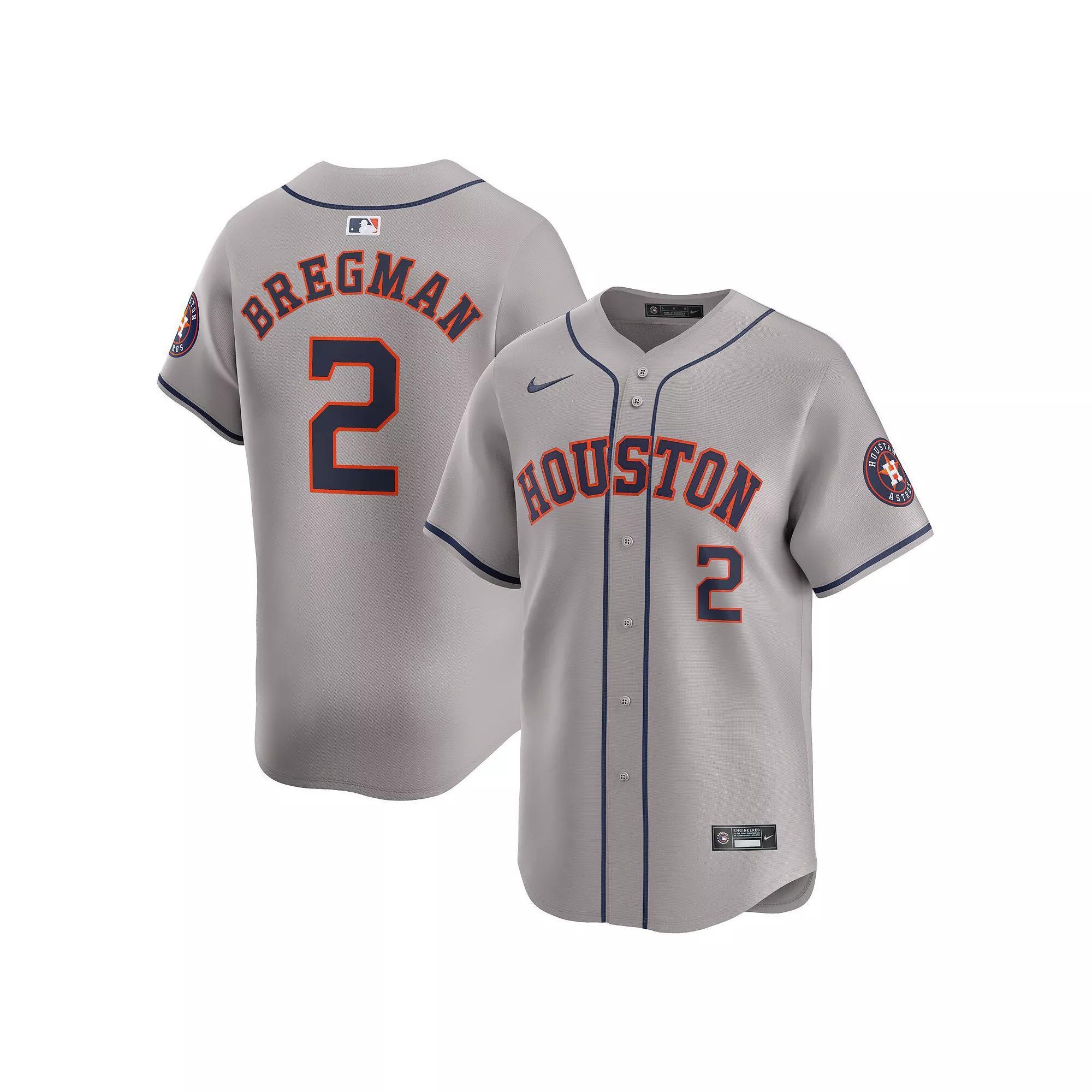 Men's Nike Alex Bregman Gray Houston Astros Away Limited Player Jersey, Size: XL, Grey Product Image