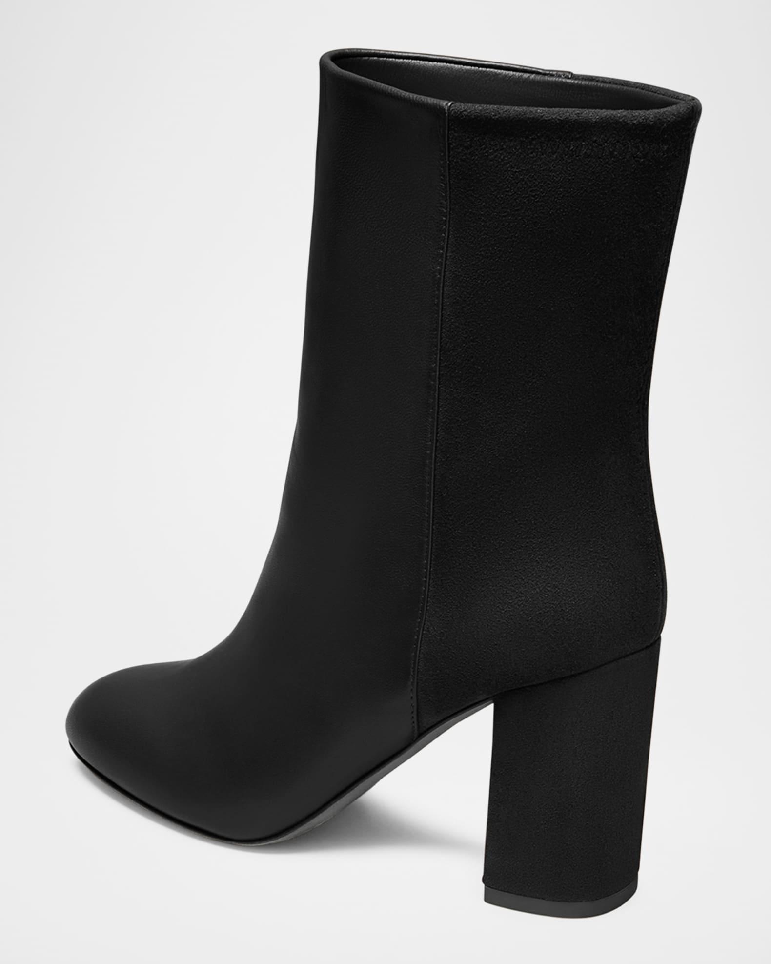 Strut Mixed Leather Ankle Booties Product Image