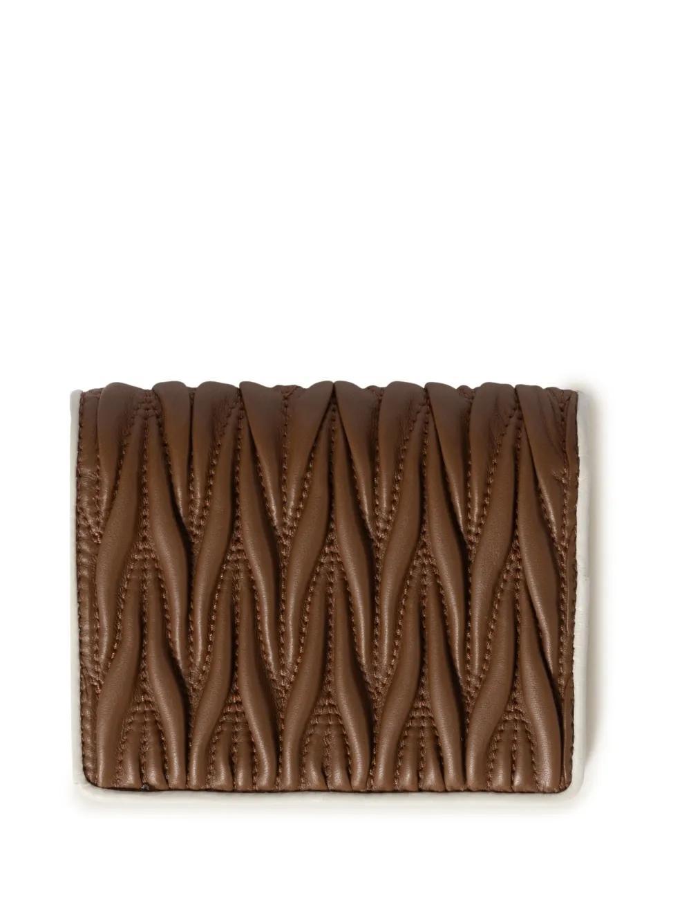 MIU MIU Leather Wallet In Brown Product Image