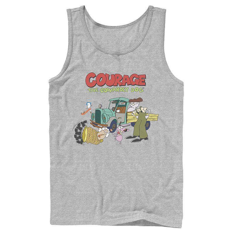Men's Courage The Cowardly Dog Scene Logo Tank Top,  Product Image