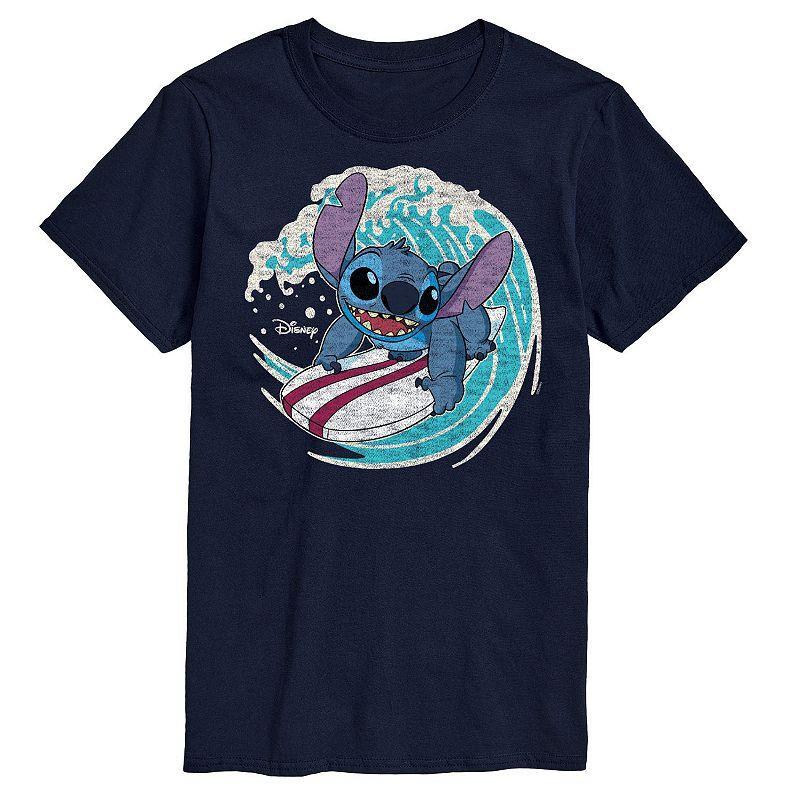 Disney's Lilo & Stitch Big & Tall Stitch Surf Graphic Tee, Men's, Size: Large Tall, Blue Product Image