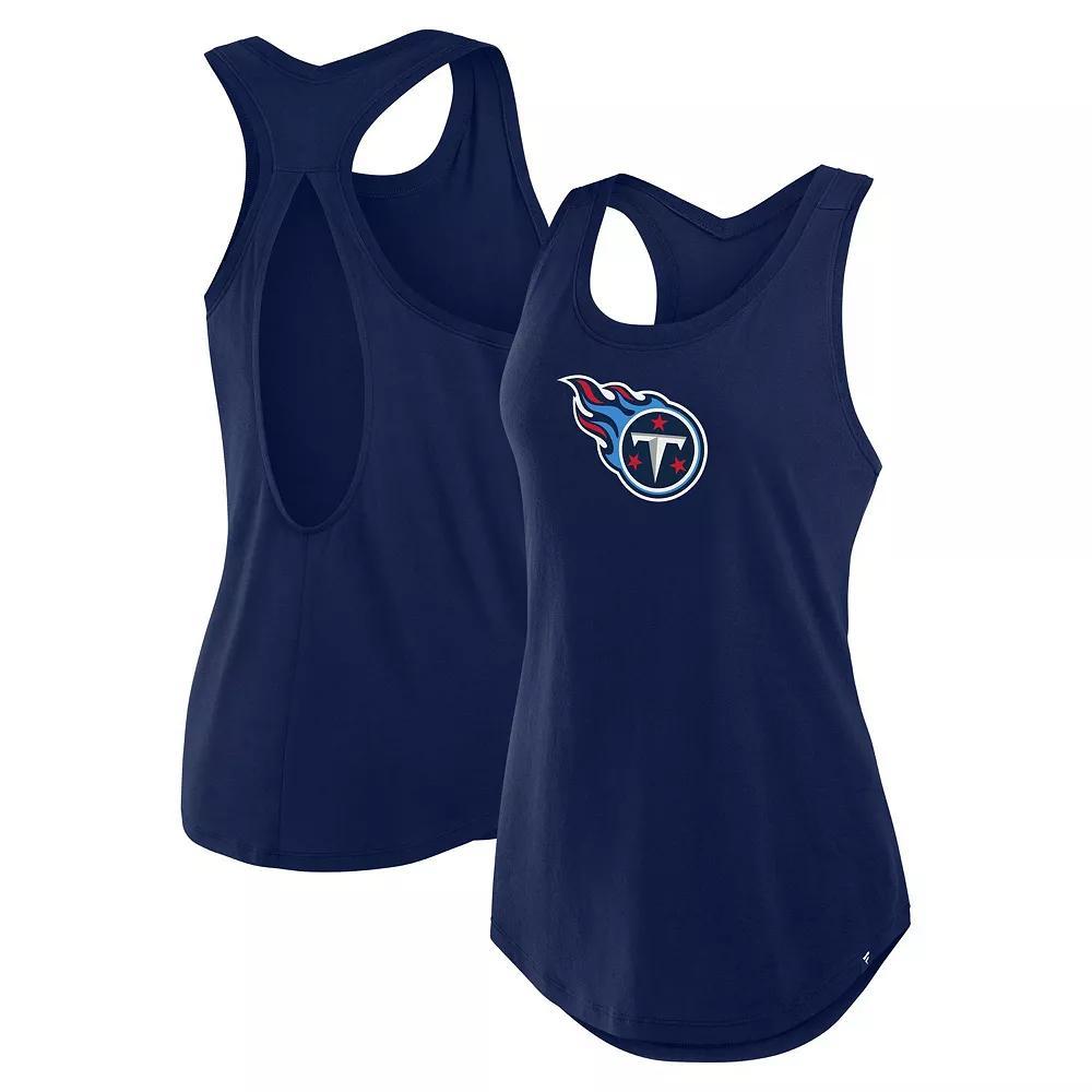 Women's Fanatics Navy Tennessee Titans Iron Fan Tank Top,  Product Image