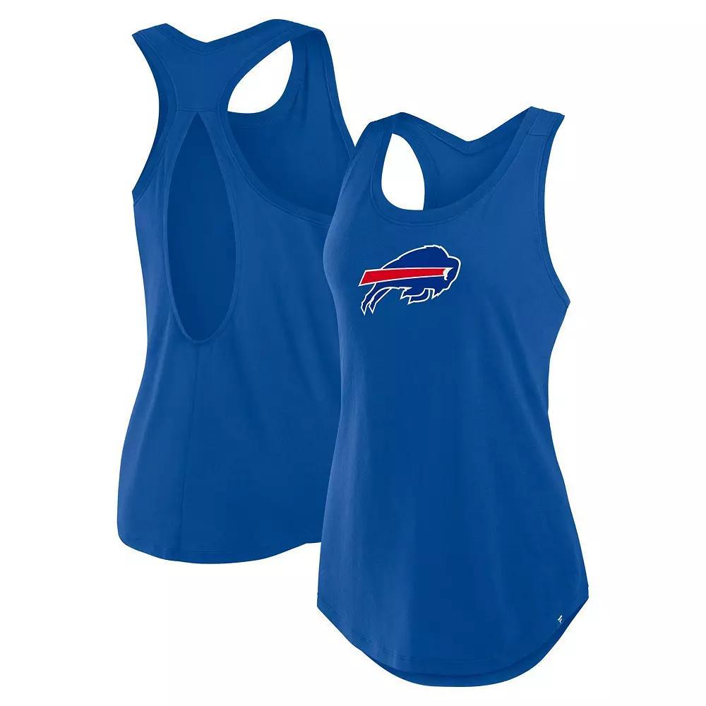 Women's Fanatics Powder Blue Los Angeles Chargers Iron Fan Tank Top,  Product Image