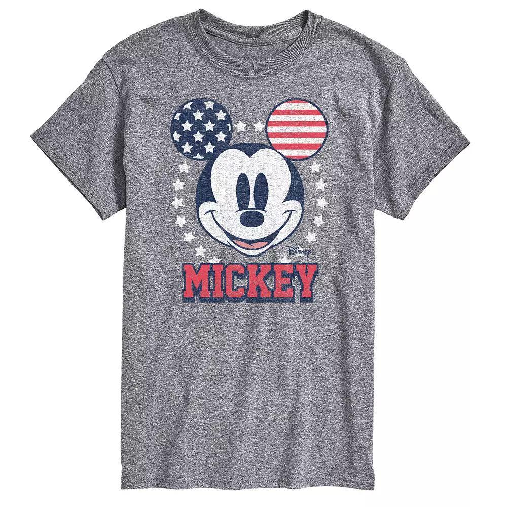 Disney's Mickey Mouse Big & Tall USA Ears Graphic Tee, Men's, Size: 4XB, Gray Product Image