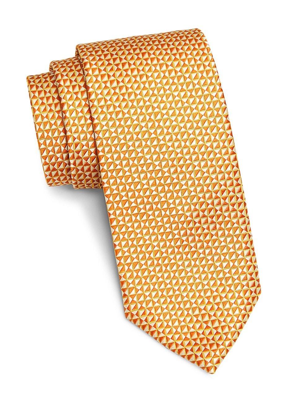 Mens Inverted Diamond Jacquard Silk Tie Product Image