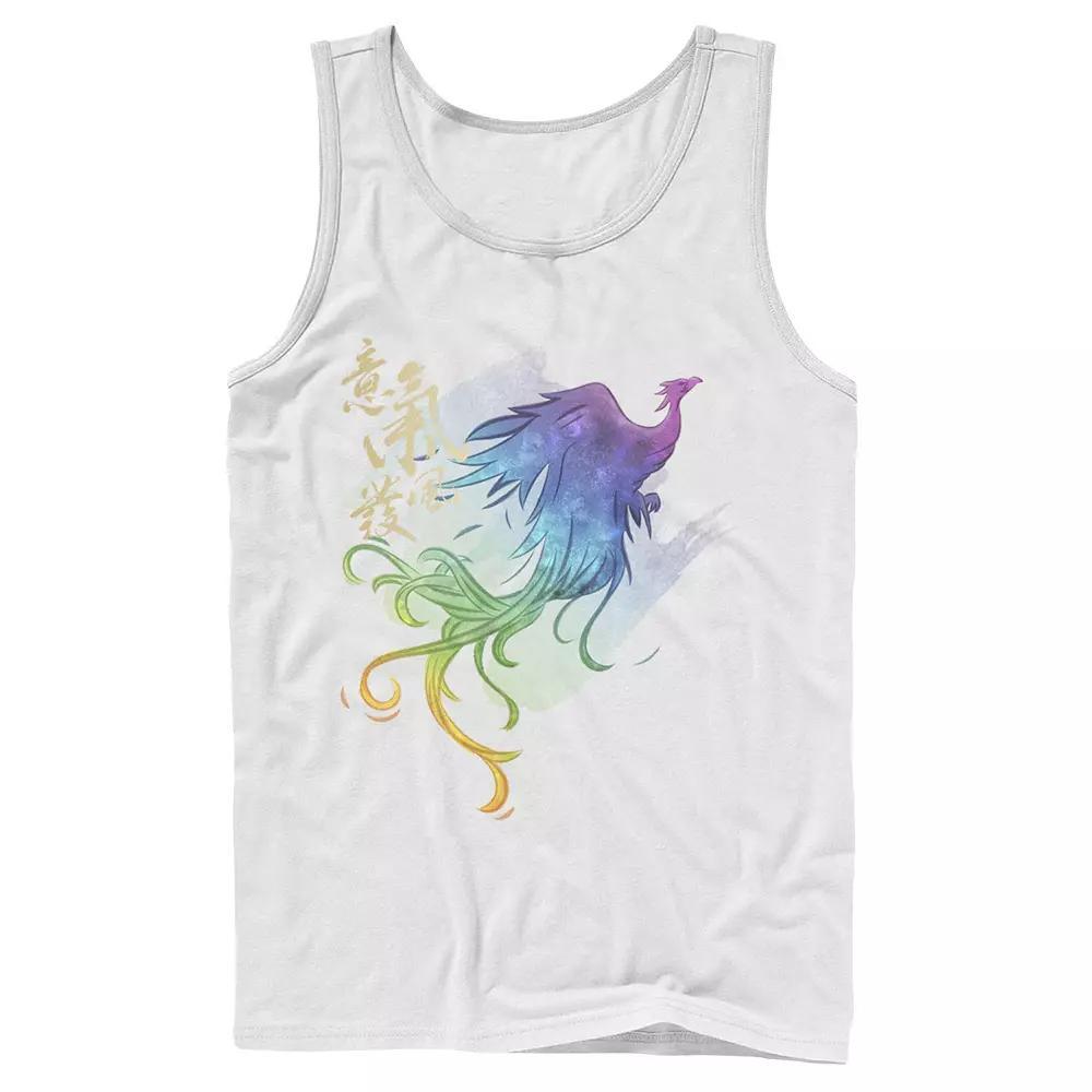 Men's Disney Mulan Live Action Phoenix Watercolor Tank Top, Size: XL, White Product Image