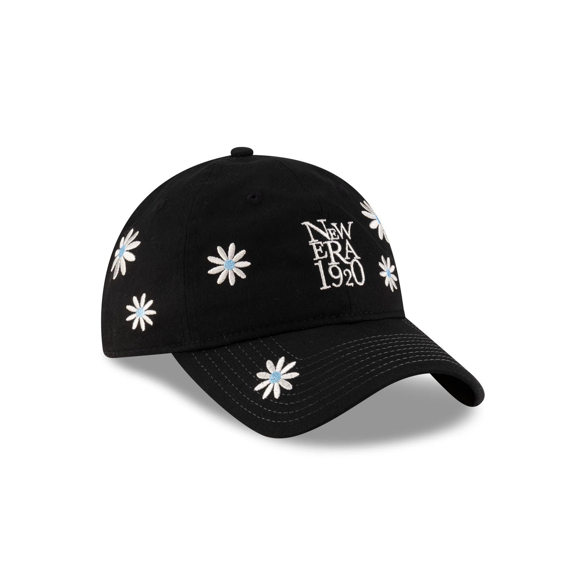 New Era Cap Flower Embroidery Black Denim 9TWENTY Adjustable Hat Male Product Image