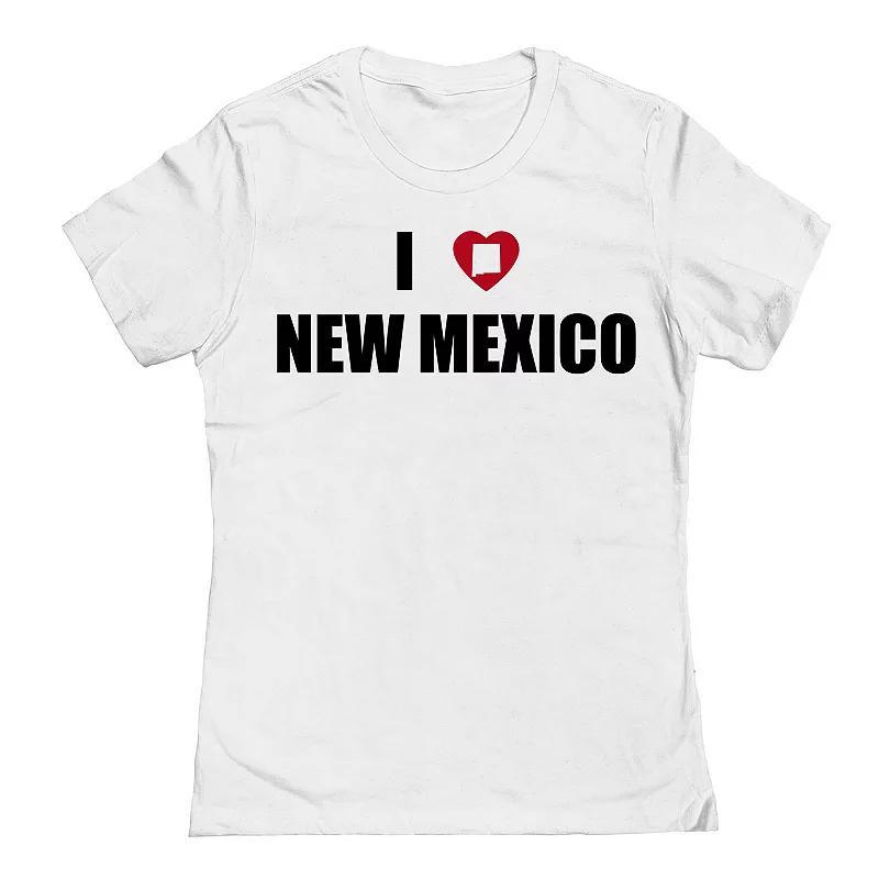 Junior's I Heart New Mexico Graphic Tee, Women's, Size: Small, White Product Image