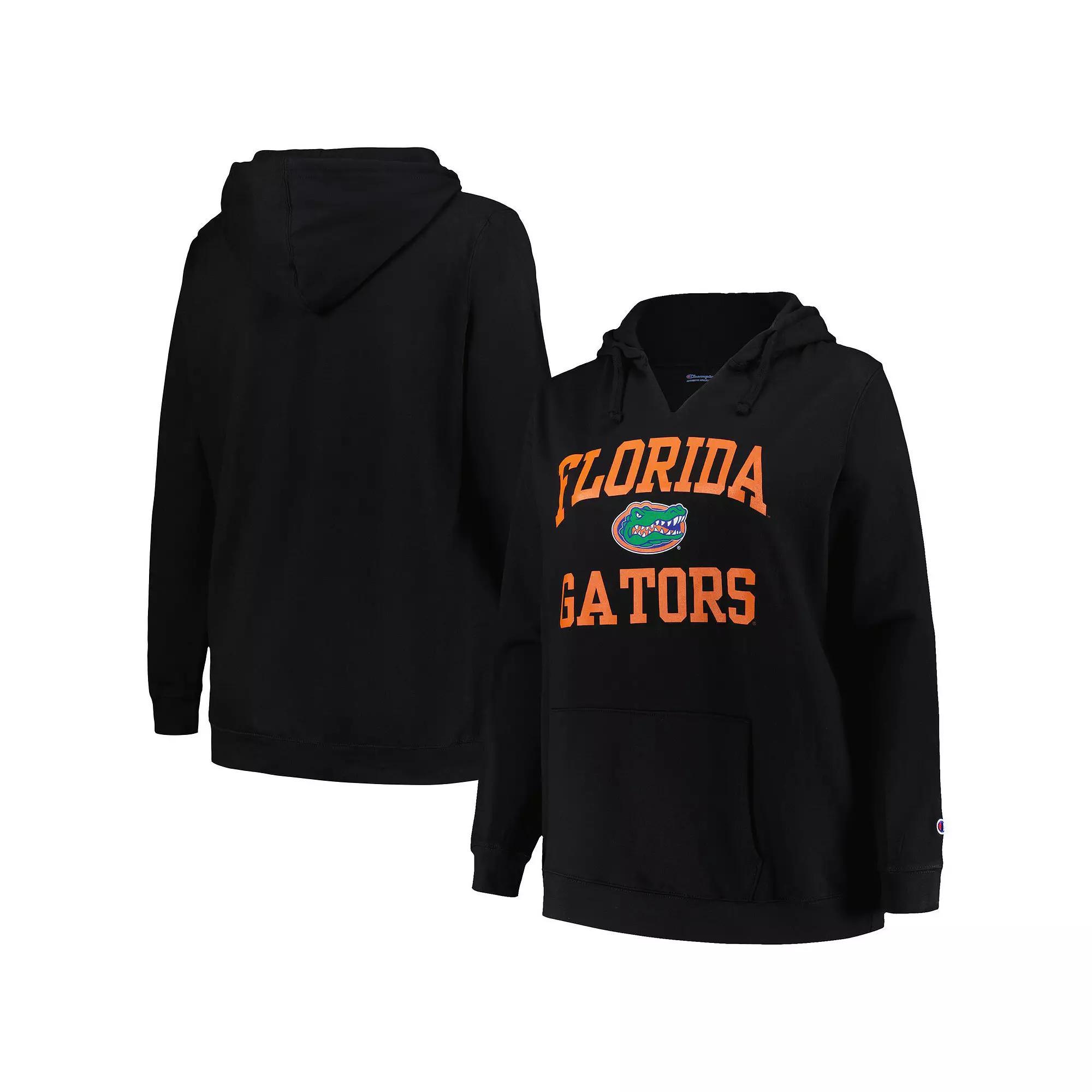 Women's Champion Black Florida Gators Plus Size Heart & Soul Notch Neck Pullover, Size: 4XL Product Image
