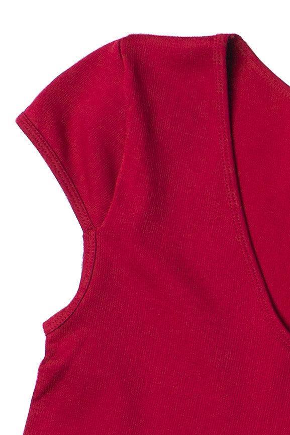 Seamless Cap Sleeve V Neck Tee Product Image